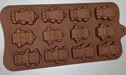 Силиконовая форма для льда и шоколад Роботы