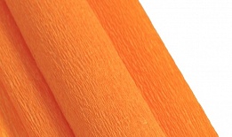 Бумага гофрированная оранжевая 50 см х2,5 м