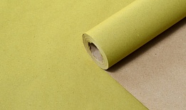 Бумага упаковочная крафт однотон желтый 70 х 100 см