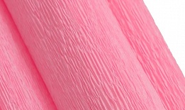 Бумага гофрированная розовая 50 см х2,5 м